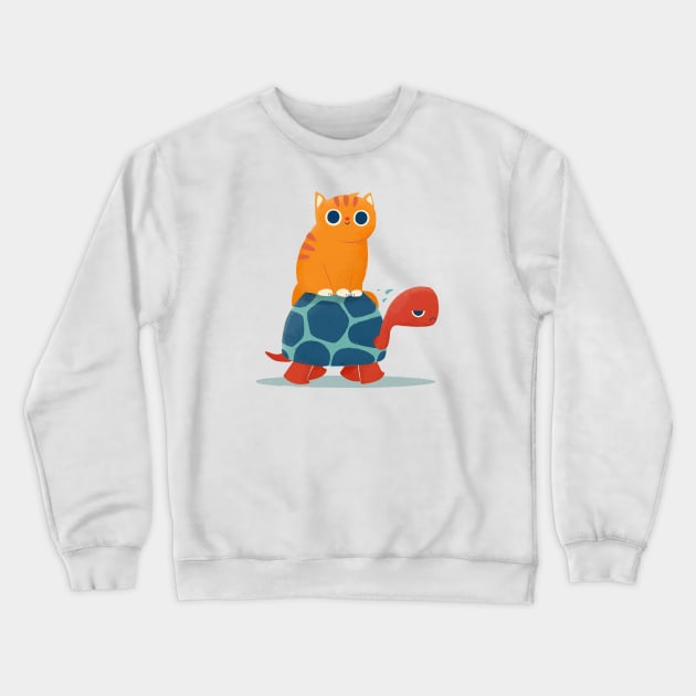 Fat Cat Turtle Crewneck Sweatshirt by jayf23